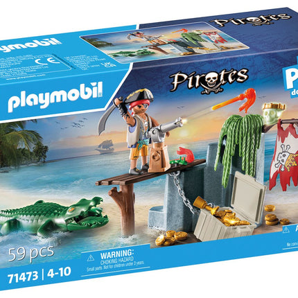 Playmobil Pirates Pirāts ar aligatoru 71473