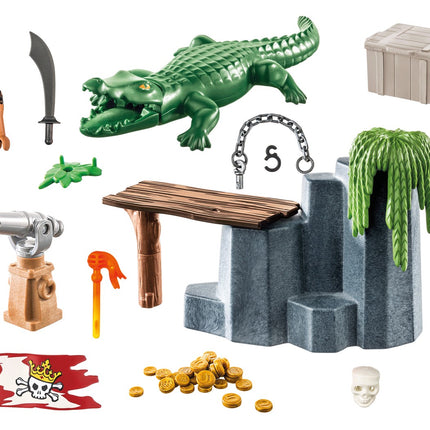 Playmobil Pirates Pirāts ar aligatoru 71473