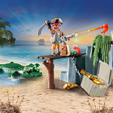 Playmobil Pirates Pirāts ar aligatoru 71473