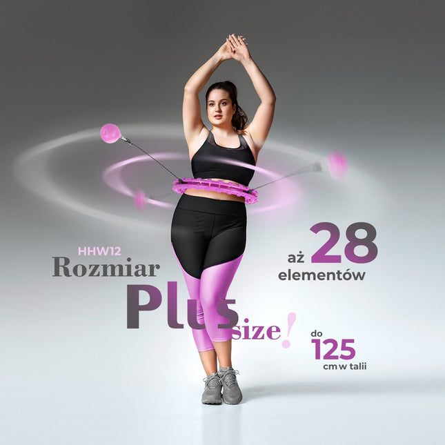Liela izmēra svērtais hula riņķis, violets