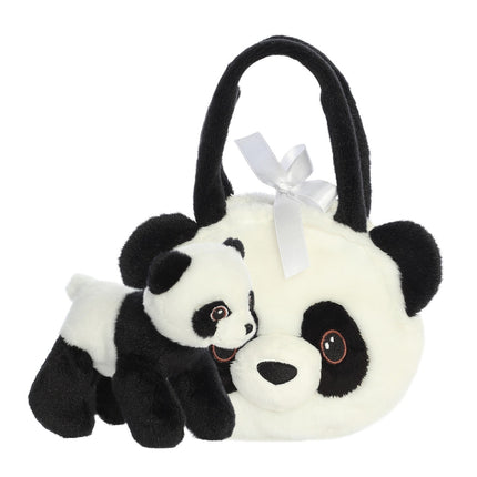 Plīša Rotaļlietu Panda Maisiņā, 20 cm, Mīksta un Pūkaina