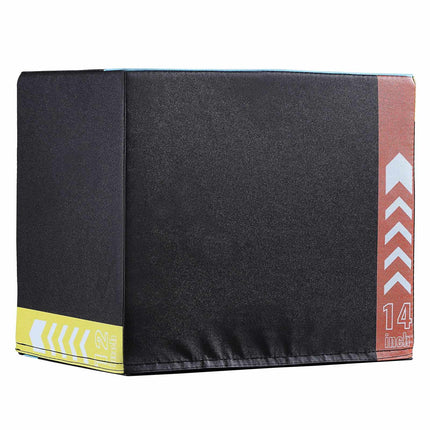 Plyometric Jump Box, 3-In-1 16-14-12 Inch, Non-Slip