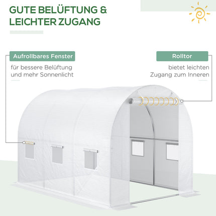 Greenhouse polyethylene film 3x2x2m, 6-window replacement