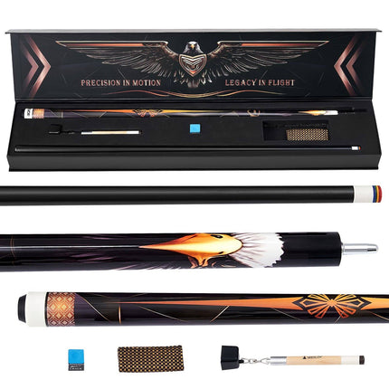 Pool Cue, 58 Inch Canadian Maple, 19 Oz, 7-Layer Tip