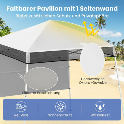 Saliekamā lapene 2x2m, regulējama, ūdensnecaurlaidīga, balta