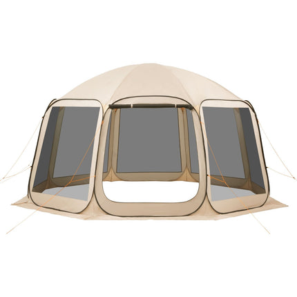 Pop-Up Screen House Tent, 12–15 Person, Beige
