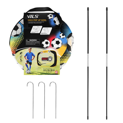 Izbīdāmie futbola vārti - pārnēsājami, viegli uzstādāmi