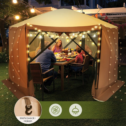 Saliekamā paviljona 350x350 cm ar pārnēsāšanas somu un sieta sienām