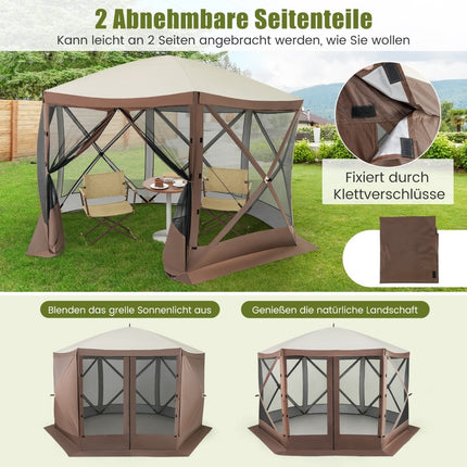 Saliekamā paviljona 350x350 cm ar pārnēsāšanas somu un sieta sienām