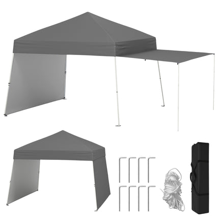 Saliekamā paviljona telts, 430x280cm, maināmas malas, pelēka