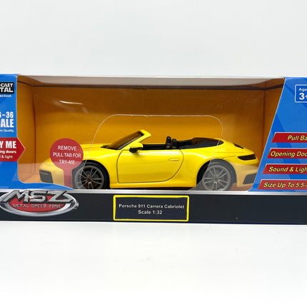 Porsche 911 Carrera kabrioleta spiedlieta modelis, 1:32 mērogā