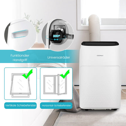 Pārnēsājams 4-in-1 gaisa kondicionieris, 12000 BTU, WiFi vadība