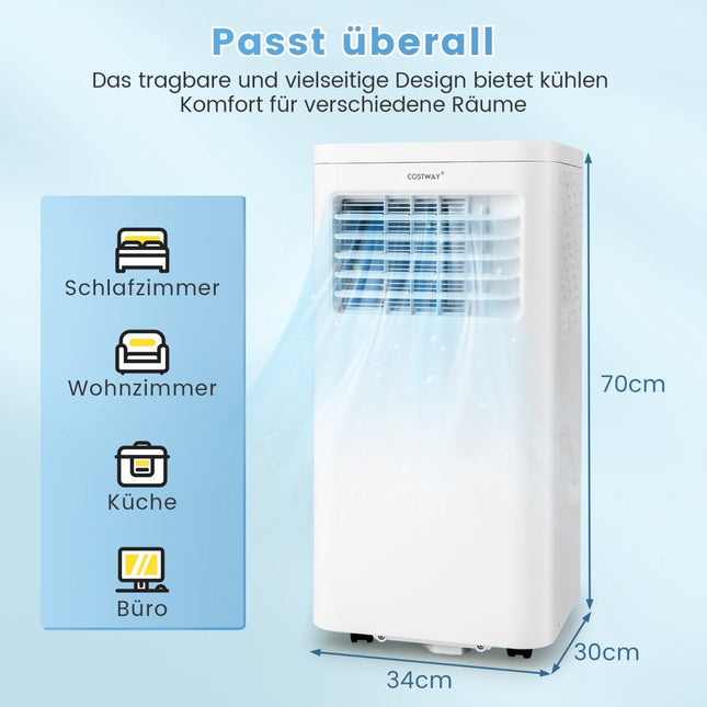 Pārnēsājams gaisa kondicionieris 2,5 kW, 4-in-1 ar mitruma savācēju