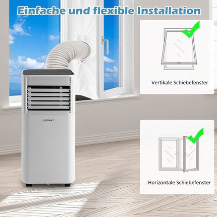 Pārnēsājams gaisa kondicionieris 4 vienā, gaisa dzesētājs ar baltu LED displeju, 7000 BTU