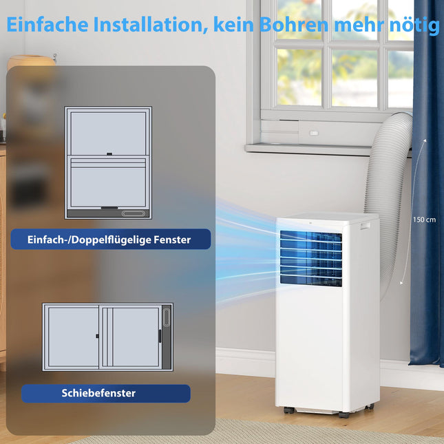 Pārnēsājams gaisa kondicionieris 7000 BTU, 4-in-1 dzesēšana, mitruma savācējs