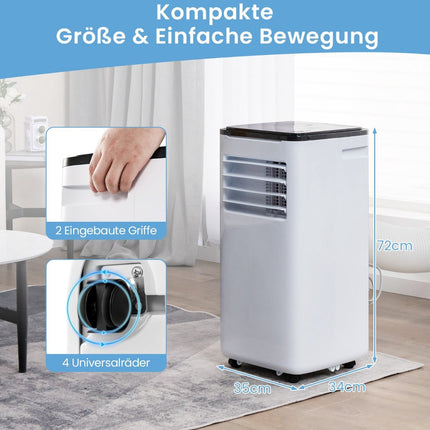 Pārnēsājams gaisa kondicionieris 9000 BTU, 4-in-1, vieda vadība