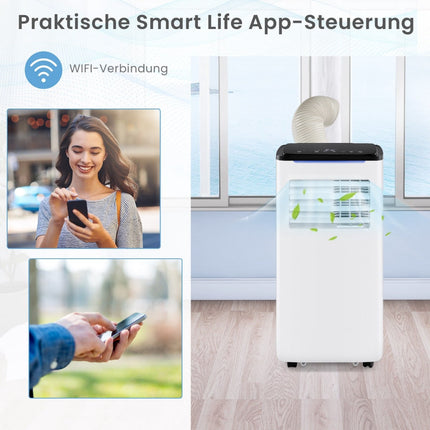Pārnēsājams gaisa kondicionieris 9000 BTU, 4-in-1, vieda vadība
