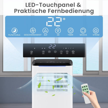 Pārnēsājams gaisa kondicionieris 9000 BTU, 4-in-1, vieda vadība