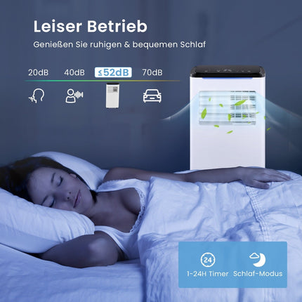 Pārnēsājams gaisa kondicionieris 9000 BTU, 4-in-1, vieda vadība