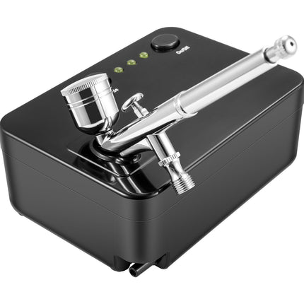 Portable Airbrush Kit With Compressor, Dual-Action, 0.2–0.5mm