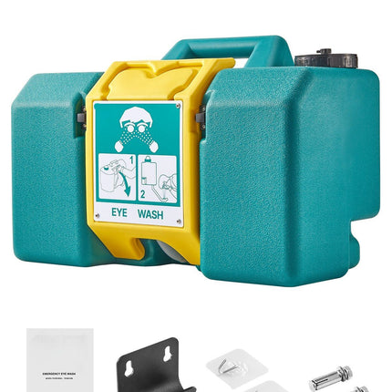 Portable Emergency Eyewash Station, 8 Gallon, Dual Spray