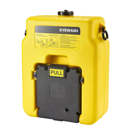 Portable Eyewash Station, 14 Gallon, Dual Spray, Wall Mount
