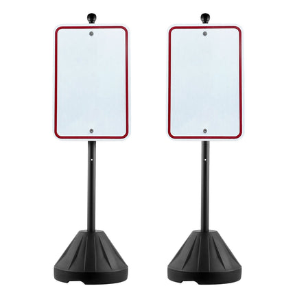 Portable Sign Post Stand, 5 Ft, Wheeled Fillable Base