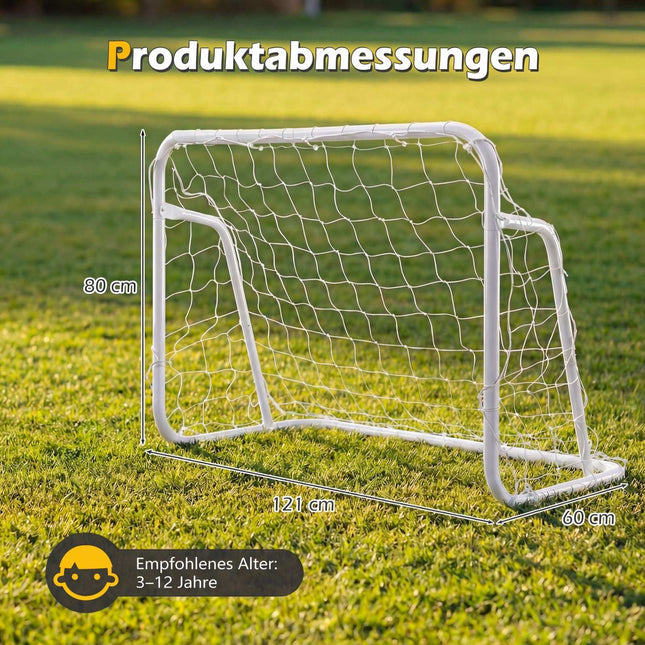 Pārnēsājami futbola vārti ar laikapstākļiem izturīgu tīklu, 121x60x80 cm