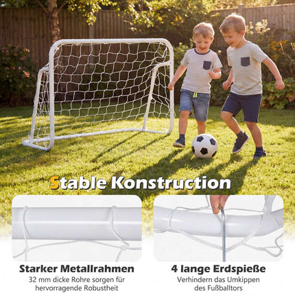 Pārnēsājami futbola vārti ar laikapstākļiem izturīgu tīklu, 121x60x80 cm