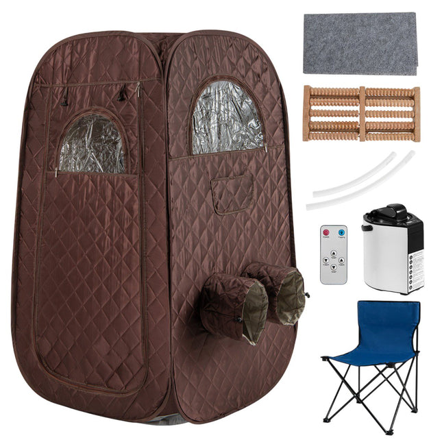 Portable Steam Sauna Tent, 3L 1000W, 1–2 Persons