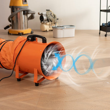 Portable Ventilation Blower, 8in, 5m Duct, 1020 CFM