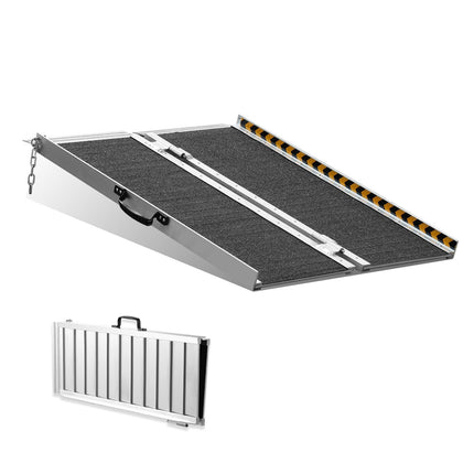 Portable Wheelchair Ramp 61 cm, Folding Aluminum, 800 lb