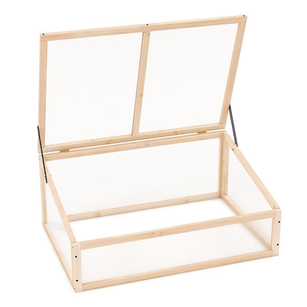 Pārvietojama koka siltumnīca ar regulējamu jumtu, 94x63x40 cm