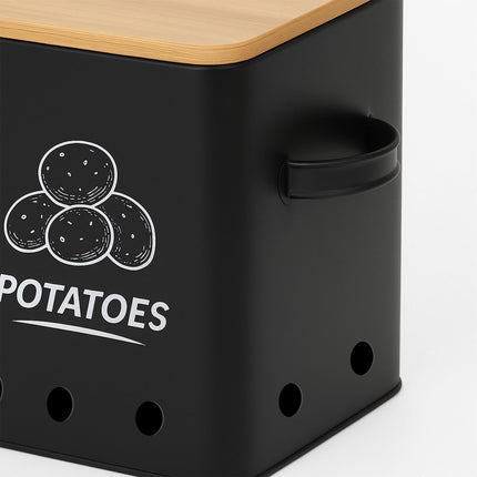 Kartupeļu uzglabāšanas kastes, 3 gab. komplekts - ventilējamas, gaismu aizturošas