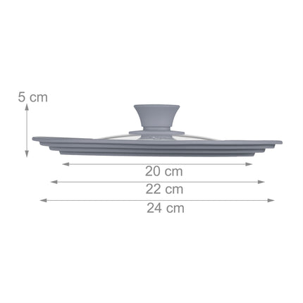 Katla vāks 20-24 cm ar silikona malu