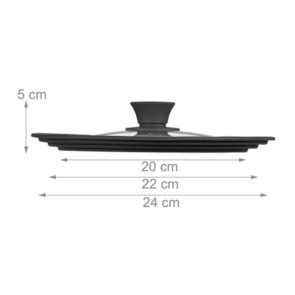 Katla vāks 20-24 cm ar silikona malu