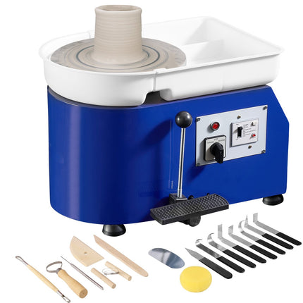 Pottery Wheel 350W, 11-Inch, Foot Pedal, Tool Kit