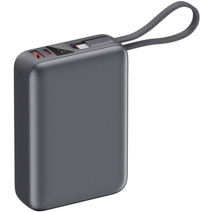 Power Bank 20000mAh 45W PD, iebūvēts USB-C kabelis