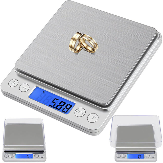 Precīzijas virtuves svari 500g 0.01g LCD displejs