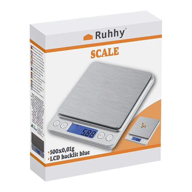 Precīzijas virtuves svari 500g 0.01g LCD displejs