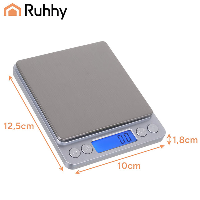 Precīzijas LCD virtuves svari 2 kg ar 2 bļodām