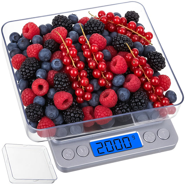 Precīzijas LCD virtuves svari 2 kg ar 2 bļodām