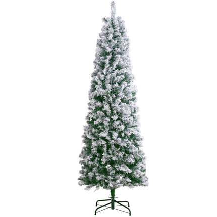 Prelit Flocked Artificial Christmas Tree 6.5 ft, 250 LEDs