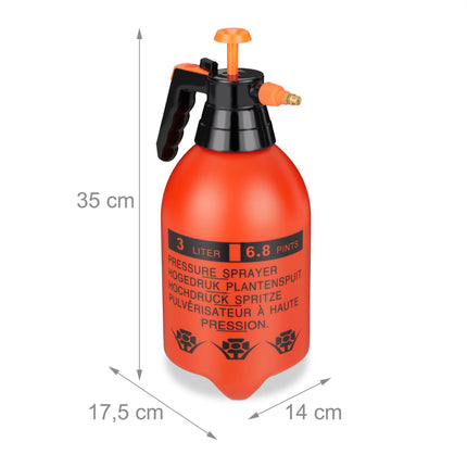 Spiediena smidzinātājs 3 litri oranžs