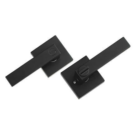 Privacy Door Lever Handle, Matte Black, Reversible, 5-Pack