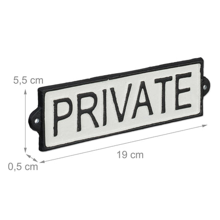 Privāta zīme "Privāta"
