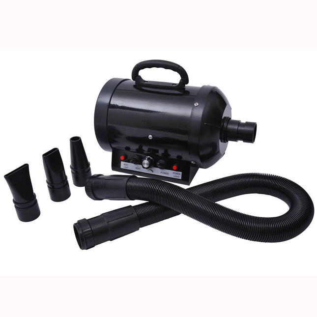 Profesionāls suņu matu žāvētājs, dzīvnieku matu žāvētājs, Whisper matu žāvētājs, suņu žāvētājs, 2800 W, metāls, melns, 40 x 16 x 20 cm