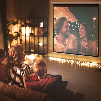 Projektora ekrāns 99 collu 1:1 attiecība, 4K HD, 160° skata leņķis