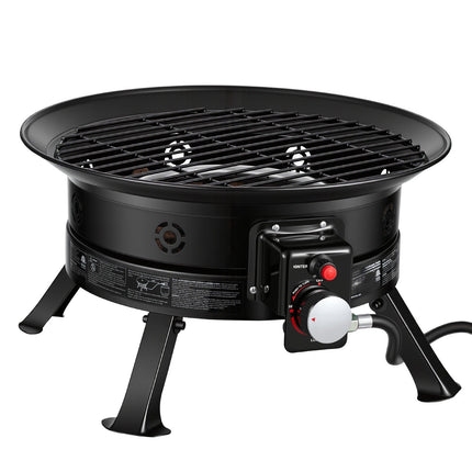 Propane Fire Pit 24-Inch, 53,000 BTU, Grill Grate