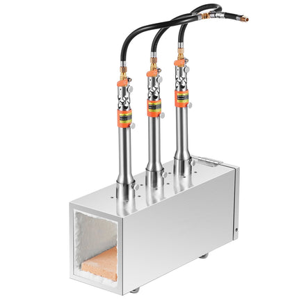 Propane Gas Forge, 3-Burner Square, 2600F Stainless